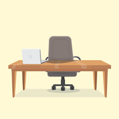 office working place with table