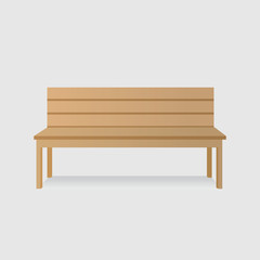 Fototapeta na wymiar Isolated wooden bench