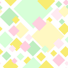 Cute vector seamless pattern with a cartoon pastel rhombus