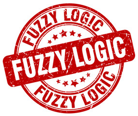 fuzzy logic red grunge stamp