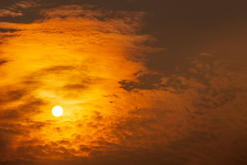 Sky and clouds reflected sunset light.