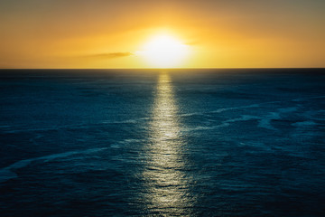 Naklejka na ściany i meble Seascape with beautiful sunset. 