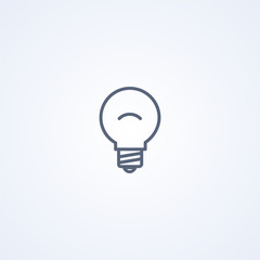 Lamp, vector best gray line icon