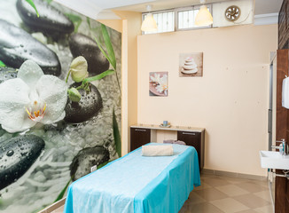 Modern room for massage, manual therapy and osteopathy.