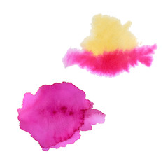 Paint brush watercolor stain spot hand drawn