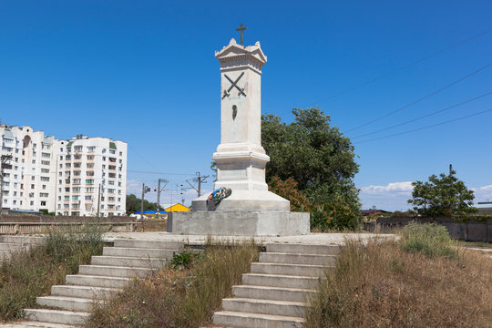 Monument to the Brave Defenders of Faith, Tsar and Fatherland, who fell on February 5, 1855 during the storming of Evpatoria, Crimea, Russia