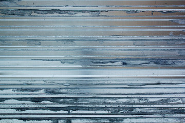 Striped steel metal sheet construction background