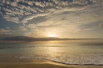 Amazing sunset over ocean