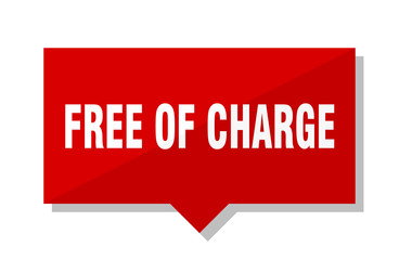 free of charge red tag