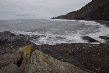Fototapeta na wymiar Rusey Beach and High Cliff North Cornish Coast