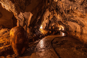 Jang cave, Beautiful cave in Vangveang, Laos.