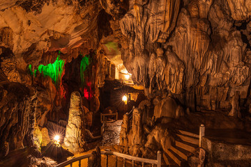 Jang cave, Beautiful cave in Vangveang, Laos.