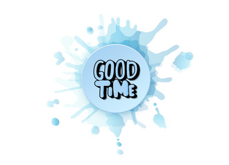 Good Time handwritten vector  lettering.