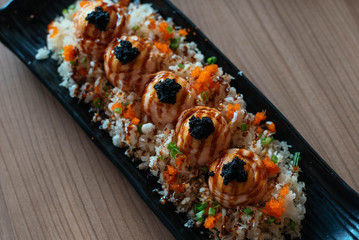 Japanese food in restaurants