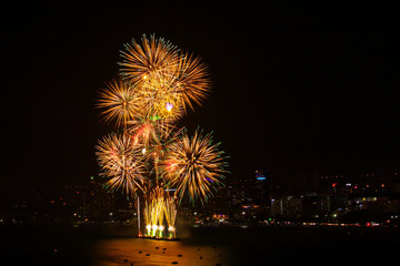 Pattaya International Fireworks Festival, Chonburi province, Thailand, June 9, 2018