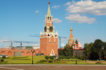 Fototapeta na wymiar Spasskaya tower, Moscow Kremlin