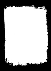 Abstract Decorative Black & White Edge. Type Text Inside, Use as Overlay or for Layer Mask.	