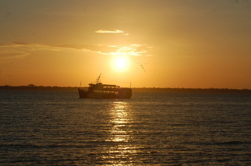 Brazilian river sunset