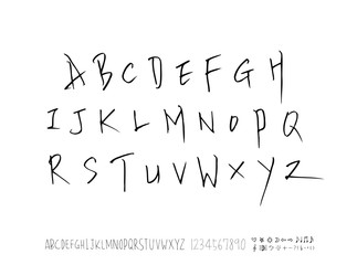 벡터 문자 / 손으로 쓴 글씨체