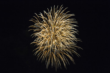 Obraz premium Fireworks Display on Smuggler's Night, Rottingdean, East Sussex, UK
