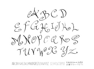 벡터 문자 / 손으로 쓴 글씨체