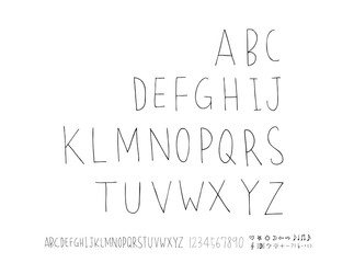 벡터 문자 / 손으로 쓴 글씨체