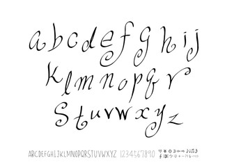 벡터 문자 / 손으로 쓴 글씨체