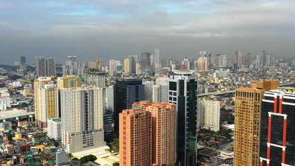 Fototapeta premium Manila city in aerial view, Philippines