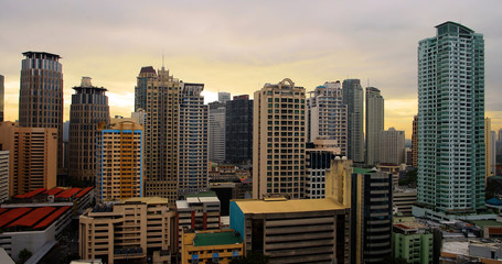 Naklejka premium Manila city in aerial view, Philippines
