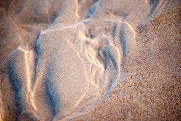 Sand of a beach with patterns