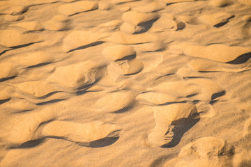 Sand of a beach with patterns