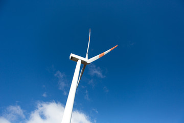 Landscape with Turbine Green Energy Electricity, Windmill for electric power production, Wind turbines generating electricity in mountains