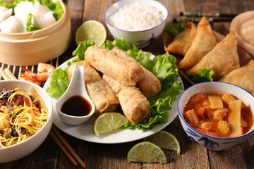 assorted asian food