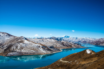 Beautiful lake in Tibet