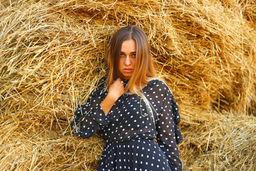 Model Portrait on hayloft 