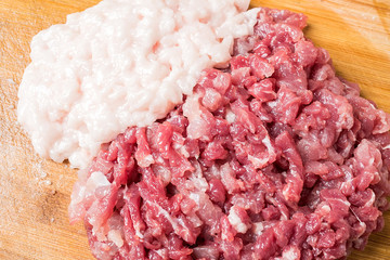 Super appetite of fresh pork puree / meat filling