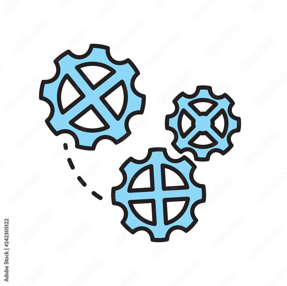 Poster coworking outline icon on white background for graphic and web design, modern simple vector sign. in