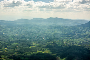 Fototapeta premium Widok zachodu słońca na Phu Bak Dai w Loei w Tajlandii.