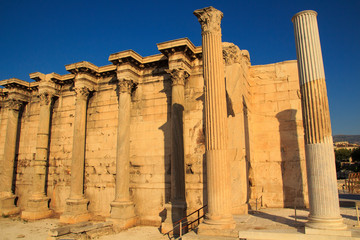 Temple of Erechtheum at sunset, Acropolis, Athens,