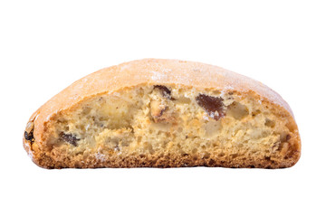 Biscuits piece on the white isolated background