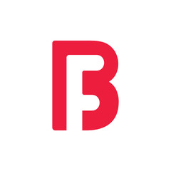 letters fb simple geometric logo vector