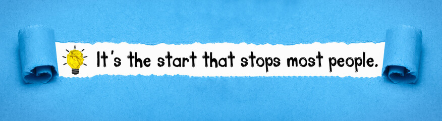 It´s the start that stops most people.