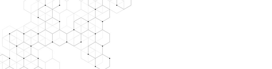 Hexagons pattern. Geometric abstract background with simple hexagonal elements. Medical, technology or science design.