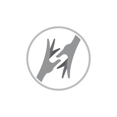 helping hand 3d logo vector