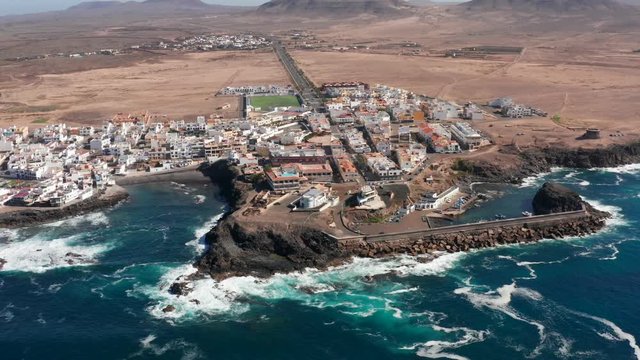 El Cotillo town aerial shot