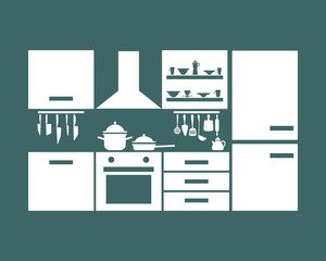 kitchen furniture vector icon