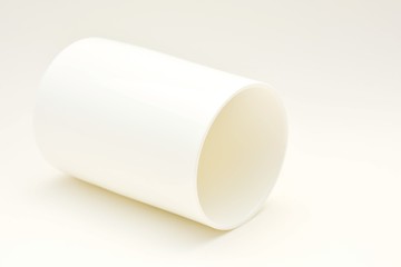 white ceramic cup of coffee with shadow