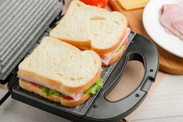 Close up on sandwiches