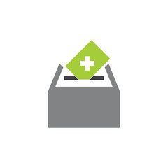 medical card insert box symbol vector