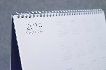 the letter 2019 on the calendar